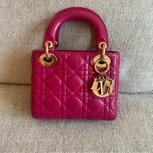 Mini Lady Dior GHW with Strap